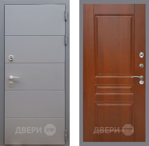 Входная металлическая Дверь Стоп АРТ ГРАФИТ ФЛ-243 Итальянский орех в Котельниках