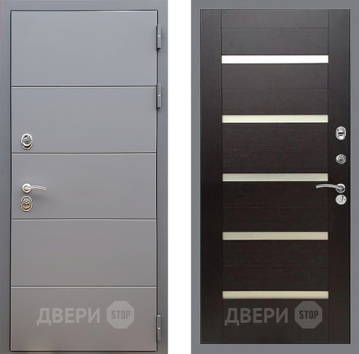 Входная металлическая Дверь Стоп АРТ ГРАФИТ СБ-14 венге поперечный в Котельниках