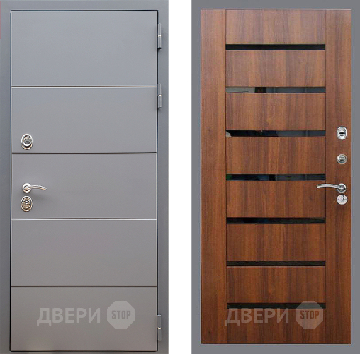 Входная металлическая Дверь Стоп АРТ ГРАФИТ СБ-14 Орех бренди в Котельниках