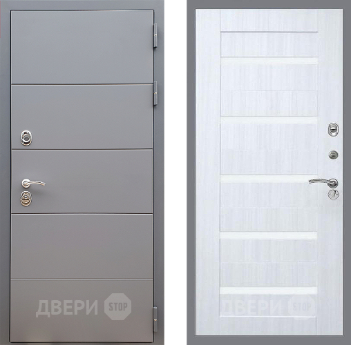 Входная металлическая Дверь Стоп АРТ ГРАФИТ СБ-14 Сандал белый в Котельниках