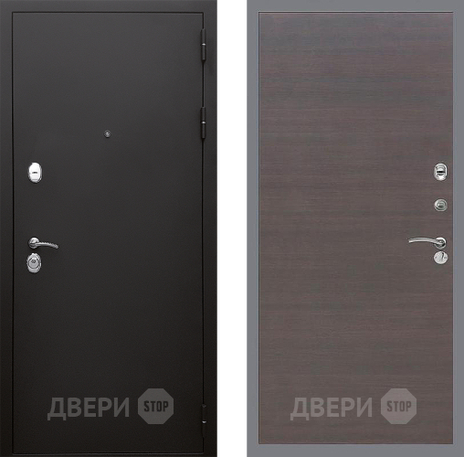 Входная металлическая Дверь Стоп КЛАССИК Шагрень Гладкая венге поперечный в Котельниках