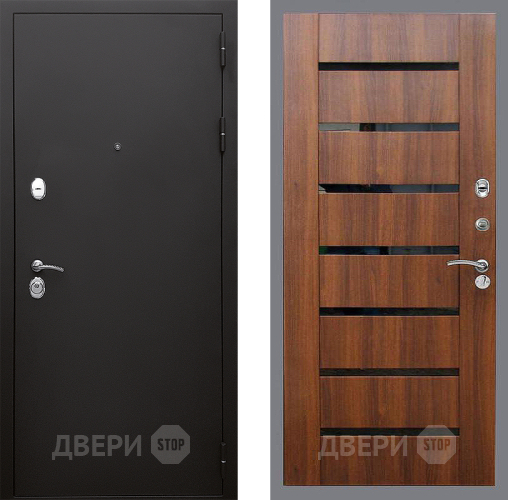 Входная металлическая Дверь Стоп КЛАССИК Шагрень СБ-14 Орех бренди в Котельниках