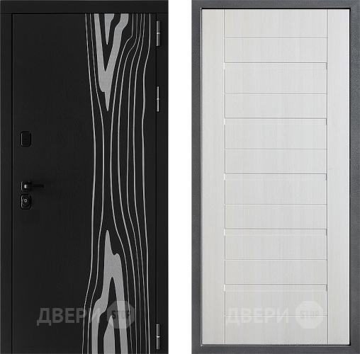 Входная металлическая Дверь Дверной континент ДК-12 ФЛ-70 Лиственница белая в Котельниках