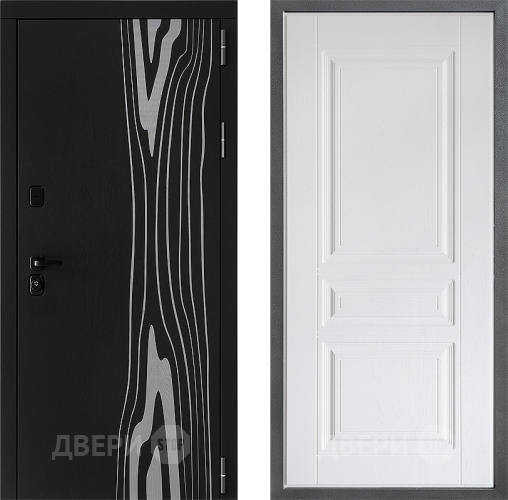 Входная металлическая Дверь Дверной континент ДК-12 ФЛ-243 Альберо Браш серебро в Котельниках