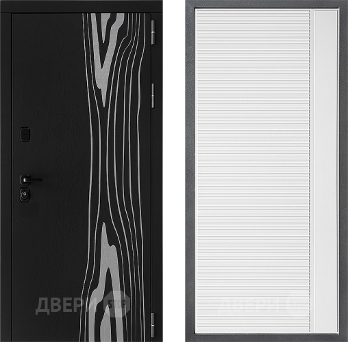 Входная металлическая Дверь Дверной континент ДК-12 ФЛ-757 Белое Стекло Софт милк в Котельниках