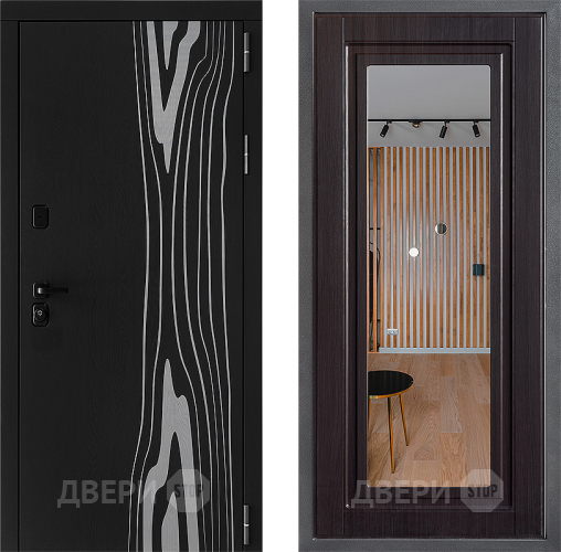 Входная металлическая Дверь Дверной континент ДК-12 ФЛЗ Зеркало Венге в Котельниках