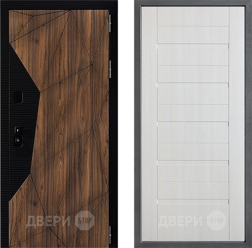 Входная металлическая Дверь Дверной континент ДК-11 ФЛ-70 Лиственница белая в Котельниках