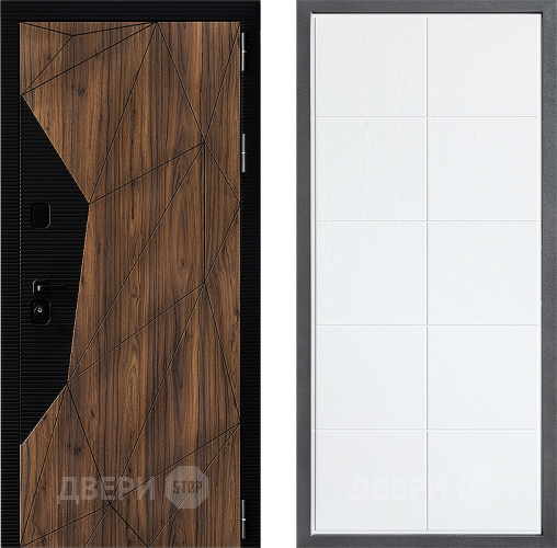 Входная металлическая Дверь Дверной континент ДК-11 ФЛ-Кватро Белое дерево в Котельниках