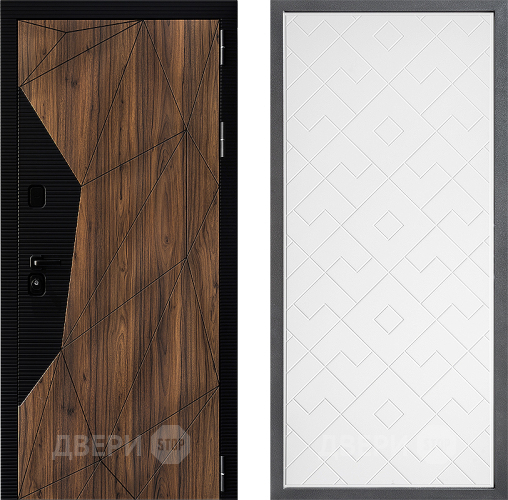 Входная металлическая Дверь Дверной континент ДК-11 ФЛ-Тиффани Белый софт в Котельниках