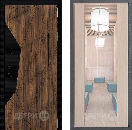 Дверь Дверной континент ДК-11 ФЛЗ-1 Зеркало Капучино в Котельниках