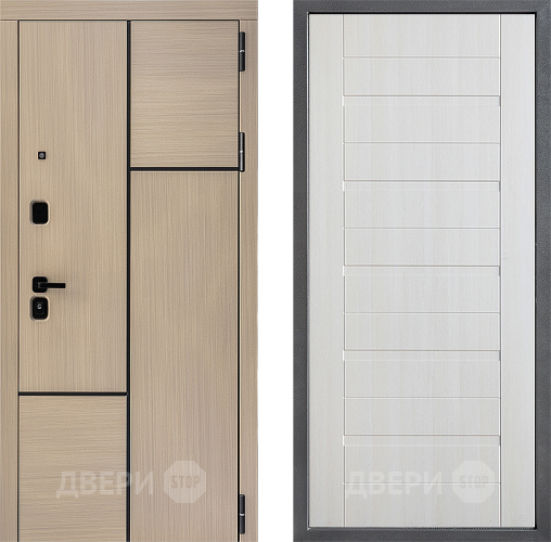 Входная металлическая Дверь Дверной континент ДК-14 ФЛ-70 Лиственница белая в Котельниках