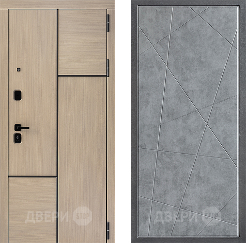 Входная металлическая Дверь Дверной континент ДК-14 ФЛ-655 Бетон серый в Котельниках
