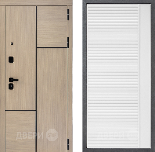 Дверь Дверной континент ДК-14 ФЛ-757 Белое Стекло Софт милк в Котельниках