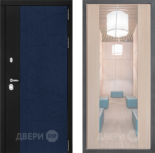 Входная металлическая Дверь Дверной континент ДК-9 ФЛЗ-1 Зеркало Капучино в Котельниках