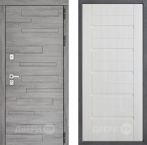 Входная металлическая Дверь Дверной континент ДК-10 ФЛ-70 Лиственница белая в Котельниках