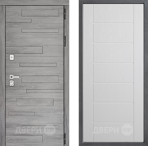 Входная металлическая Дверь Дверной континент ДК-10 ФЛ-Лайн Белое дерево в Котельниках