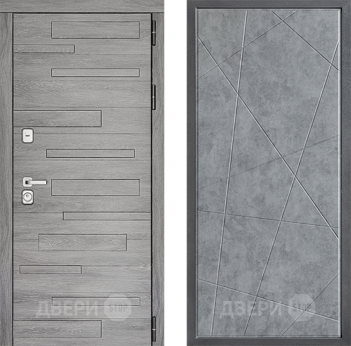 Входная металлическая Дверь Дверной континент ДК-10 ФЛ-655 Бетон серый в Котельниках