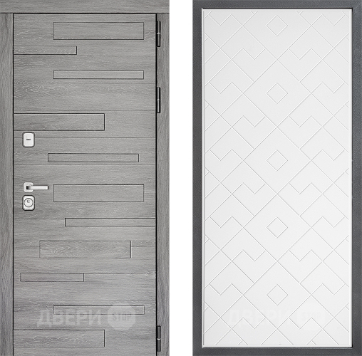 Входная металлическая Дверь Дверной континент ДК-10 ФЛ-Тиффани Белый софт в Котельниках