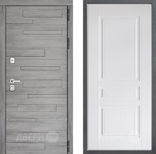 Входная металлическая Дверь Дверной континент ДК-10 ФЛ-243 Альберо Браш серебро в Котельниках