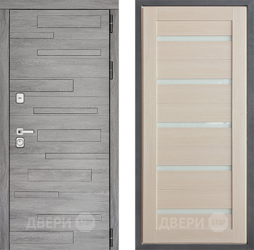 Входная металлическая Дверь Дверной континент ДК-10 ФЛ-47 Лиственница белая в Котельниках