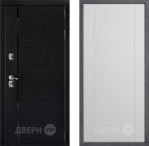 Входная металлическая Дверь Дверной континент ДК-1 ФЛ-Лайн Белое дерево в Котельниках