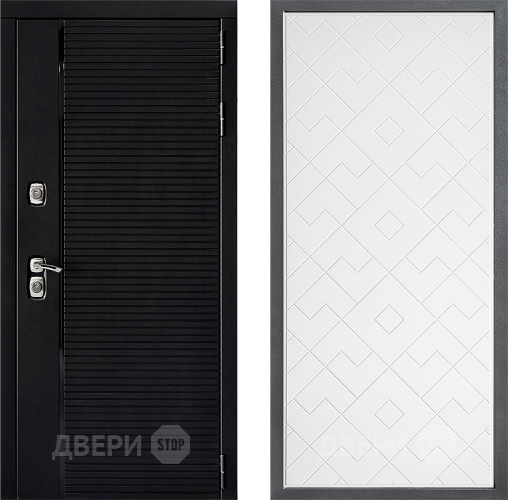 Входная металлическая Дверь Дверной континент ДК-1 ФЛ-Тиффани Белый софт в Котельниках