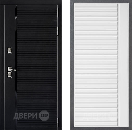 Входная металлическая Дверь Дверной континент ДК-1 ФЛ-757 Белое Стекло Софт милк в Котельниках