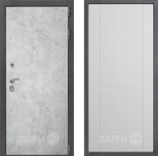 Входная металлическая Дверь Дверной континент ДК-3/743 ФЛ-Лайн Белое дерево в Котельниках