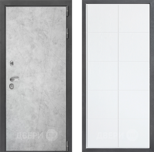 Входная металлическая Дверь Дверной континент ДК-3/743 ФЛ-Кватро Белое дерево в Котельниках