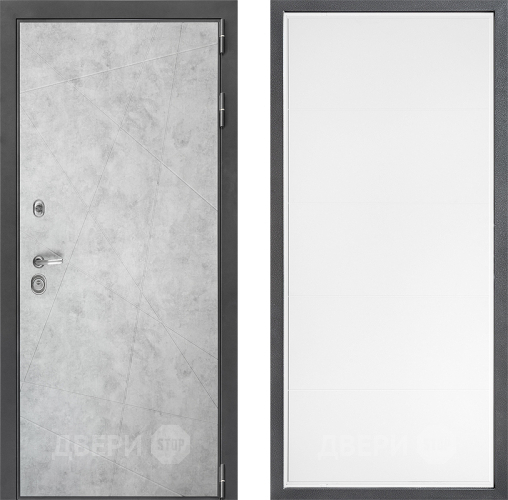 Входная металлическая Дверь Дверной континент ДК-3/743 ФЛ-649 Белый софт в Котельниках