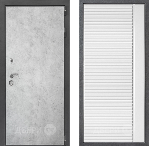 Входная металлическая Дверь Дверной континент ДК-3/743 ФЛ-757 Белое Стекло Софт милк в Котельниках