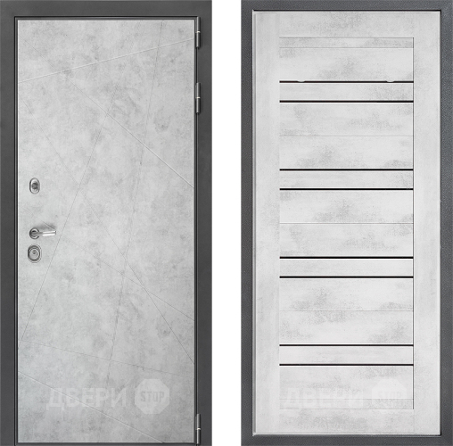 Входная металлическая Дверь Дверной континент ДК-3/743 ФЛ-49 Бетон снежный в Котельниках
