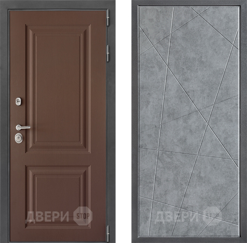 Входная металлическая Дверь Дверной континент ДК-3/729 ФЛ-655 Бетон серый в Котельниках