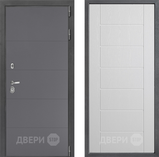 Входная металлическая Дверь Дверной континент ДК-3/649 ФЛ-Лайн Белое дерево в Котельниках