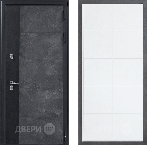 Входная металлическая Дверь Дверной континент ДК-15 Бетон ТЕРМО ФЛ-Кватро Белое дерево в Котельниках