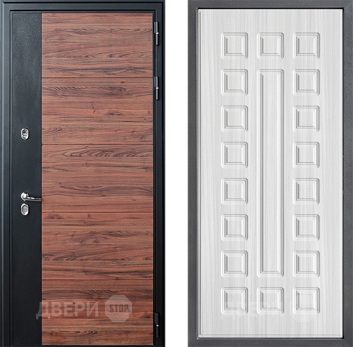 Входная металлическая Дверь Дверной континент ДК-15 Красное Дерево ТЕРМО ФЛ-183 Сандал белый в Котельниках