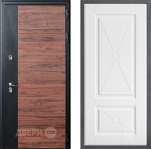 Входная металлическая Дверь Дверной континент ДК-15 Красное Дерево ТЕРМО ФЛ-617 Софт милк в Котельниках