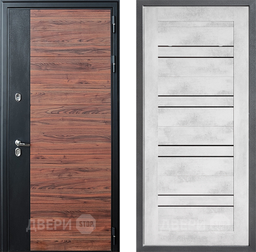 Дверь Дверной континент ДК-15 Красное Дерево ТЕРМО ФЛ-49 Бетон снежный в Котельниках