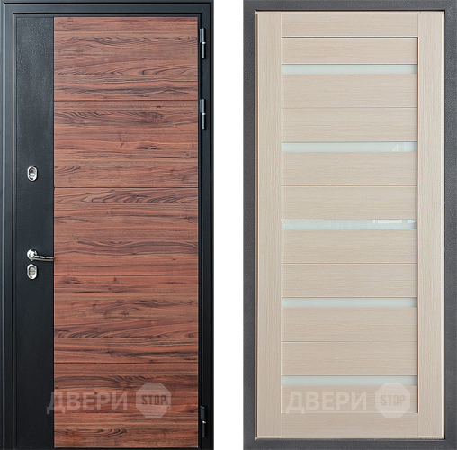 Входная металлическая Дверь Дверной континент ДК-15 Красное Дерево ТЕРМО ФЛ-47 Капучино в Котельниках