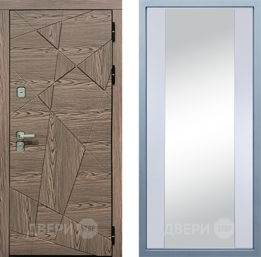 Входная металлическая Дверь Дива МД-97/2 Д-15 Зеркало Белый в Котельниках