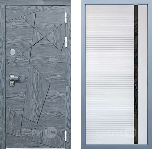 Входная металлическая Дверь Дива МД-97/3 МХ-45 Белый матовый в Котельниках