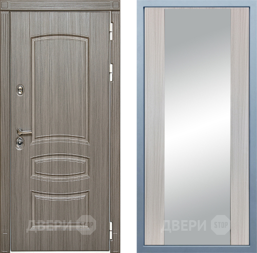 Входная металлическая Дверь Дива МД-42 Д-15 Зеркало Сандал белый в Котельниках