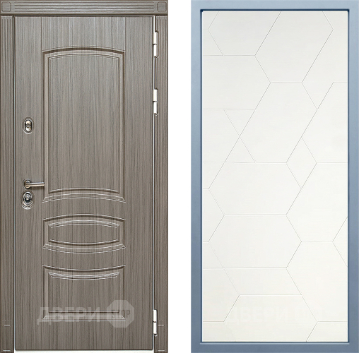 Входная металлическая Дверь Дива МД-42 М-16 Белый в Котельниках