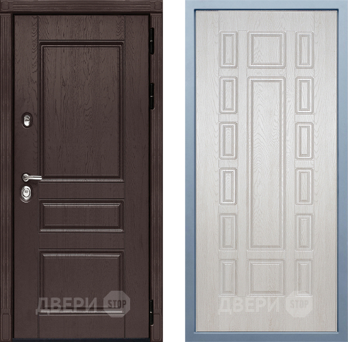 Входная металлическая Дверь Дива МД-90 М-2 Дуб филадельфия крем в Котельниках