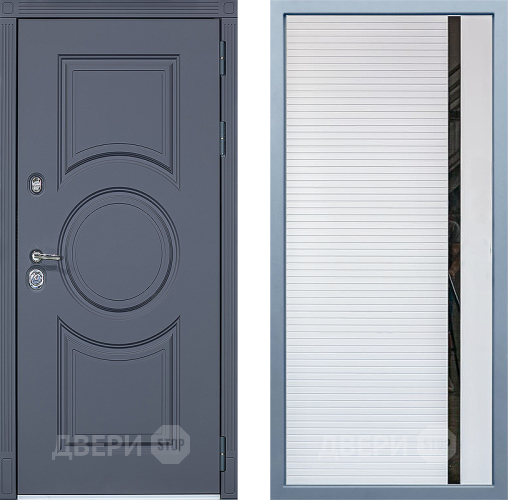 Входная металлическая Дверь Дива МХ-30 STR МХ-45 Белый матовый в Котельниках