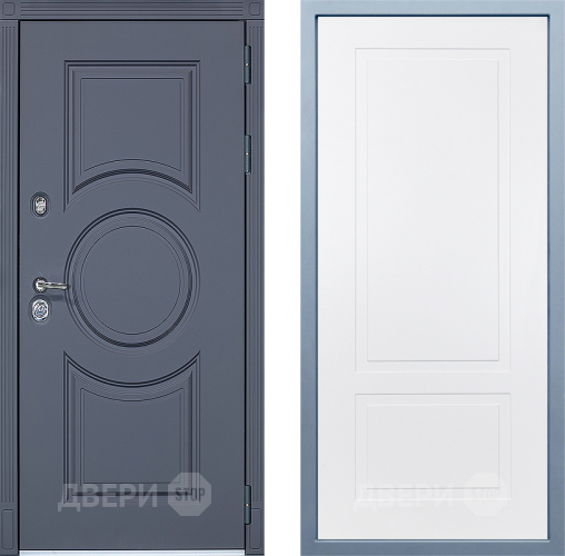 Входная металлическая Дверь Дива МХ-30 STR Н-7 Белый в Котельниках