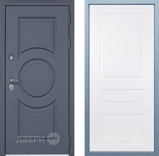 Входная металлическая Дверь Дива МХ-30 STR Н-13 Белый в Котельниках