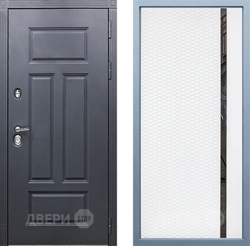 Входная металлическая Дверь Дива МХ-29 STR МХ-47 Белый матовый в Котельниках