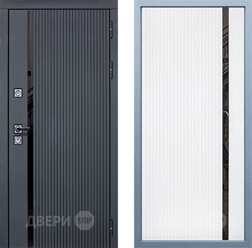 Входная металлическая Дверь Дива МХ-46 STR МХ-46 Белый матовый в Котельниках
