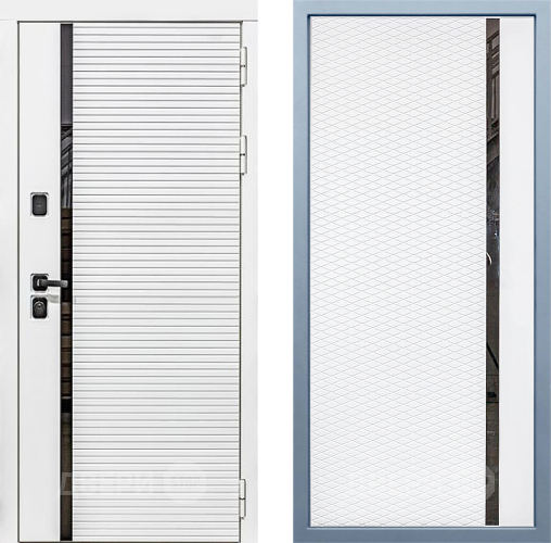 Входная металлическая Дверь Дива МХ-45 Белая STR МХ-47 Белый матовый в Котельниках